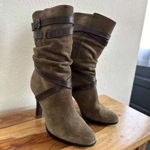 Sofft Brand High Heel Leather Boots Size 8 🌹